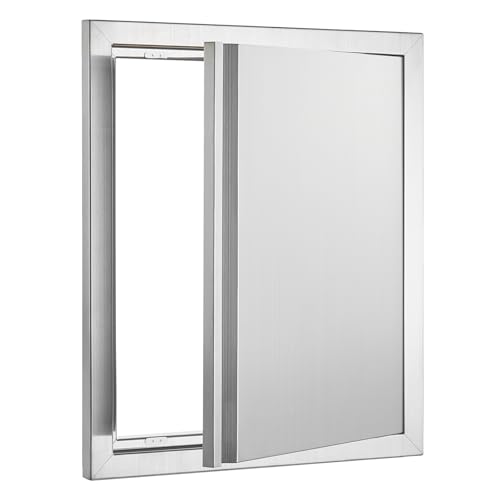 Happybuy 18x21 Inch BBQ Access Door, Single Outdoor Kitchen Door, Stainless Steel Flush Mount with Recessed Handle, for BBQ Island & Grilling Station