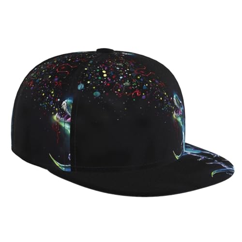 JaoXer Gorra de béisbol de moda con estampado de dinosaurio para hombre y mujer, ajustable, perfecta para viajes, al aire libre, deportes, color negro, talla única