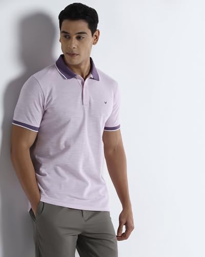 Image of Blackberrys Men's Cotton Blend Solid Slim Polo Tshirts