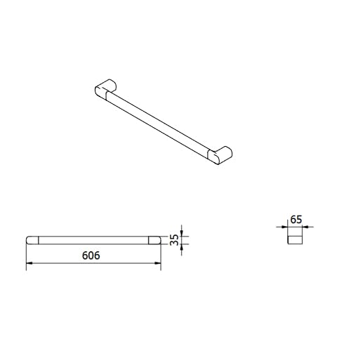 VIGOUR DESBH60 Badetuchhalter derby style 600 mm verchromt