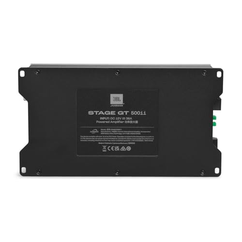 JBL Stage GT 50011 1 Kanal Subwoofer Autoradio Verstärker 1220W Max Class-D Mono Hochleistung Mono Endstufe Auto von Harman Kardon mit Kräftigem Bass EQ mit Tiefpassfilter und Fernbedienung