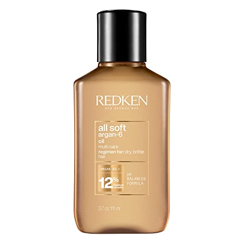 Redken All Soft Argan-6 Oil Treatment For Dry Hair – Deeply Conditions Hair, Adds Softness and Shine With Argan Oil