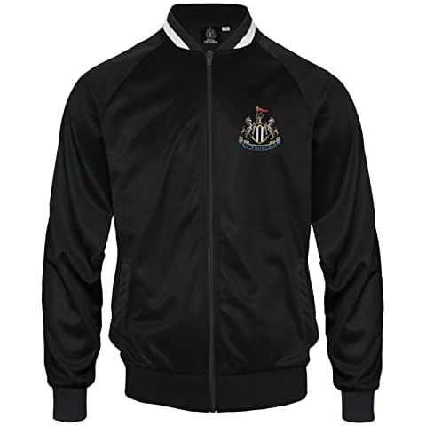 Newcastle United FC Official Football Gift Mens Retro Track Top Jacket XXL Black Cover