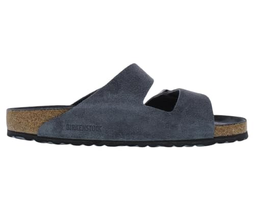 Image of Birkenstock Arizona Unisex Shoes Size 8, Color: Anthracite /Black