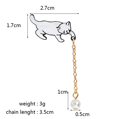 Image of Cute Pins Backpack Pins Alloy Enamel Brooch Cat Funny Cat Brooch Cowboy Badge Pin for Bookbags Clothes /Jackets & Hat Decoration