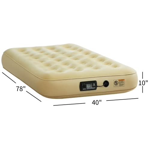 Image of Simpli Comfy Twin Replacement Air Mattress with Built-in Pump - Compatible with EZ Bed, Use Alone or with Frame, Fast Inflation, Portable and Easy Storage
