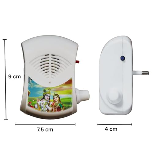 Image of Radha Krishna Mantra Chanting Box for Prayer Device (220 /240V AC Power) Continuous Chants Speaker Jaap Meditation