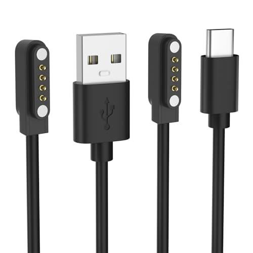 Gamorek Charger for PLAUD Note AI Voice Recorder Plaid Charger Replacement USB-A/C Charging Cable Cord for PLAUD Note Pro(3.3ft/1m)