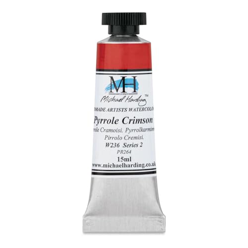 Michael Harding : Professional Watercolour : Pyrrole Crimson : 15ml