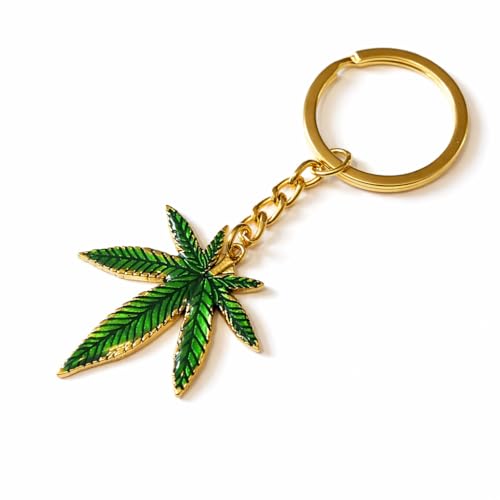 Promotech Cannabis Leaf Llavero Divertido de Metal para Adultos: ¡Lleva alegría a todas partes!