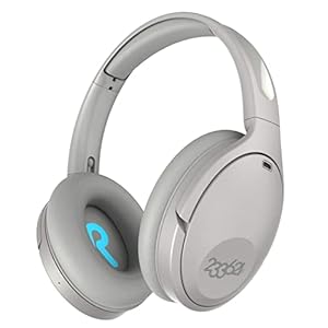 233621 Hush Active Noise Cancelling Headphones with Microphone [100 Hrs Playtime] Wireless Over Ear ANC Headphones Wireless Bluetooth Headphones with Custom App Comfort Fit for Home Office(Cozmo)