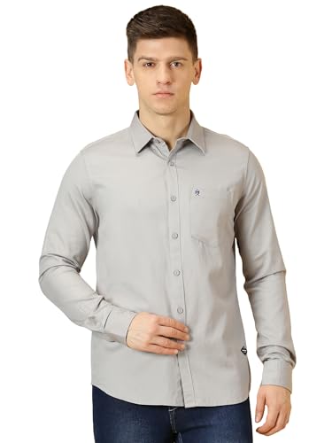 Image of Thomas Scott Men Classic Slim Fit Cotton Casual Full Sleeves Shirt