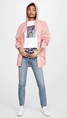 Image of RAINS Women's Jacket, Coral, Pink, M-L