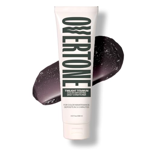 Image of Overtone Daily Color Depositing Conditioner for Hair, Twilight Titanium:Temporary Pigment with Shea, Coconut & Avocado Oils, Hydrating, Vegan & Cruelty-Free, All Hair Types, 4.5oz.