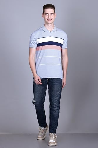 Image of SANE ORIGINALS Polo T-Shirt for Men with Pocket || Striped Polo for Men