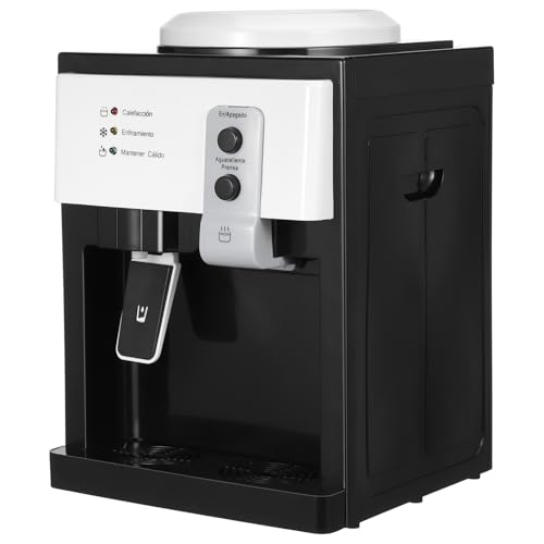 Mikikit Water Dispenser Top Loading Bottled Water Cooler Heater Countertop Hot Water Dispenser for Office and Home with US Plugs