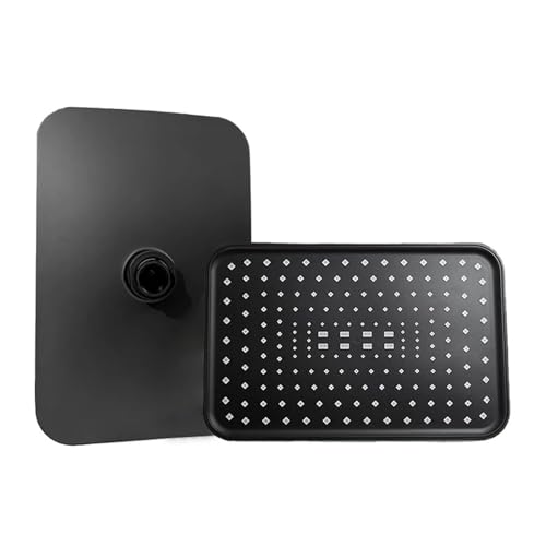 VNJUGF Cabezal de ducha tipo lluvia con panel grande, gran caudal, cabezal de ducha de techo con supercarga, rotación de 360°, grifo de baño ABS de alta presión wanglan(schwarz)