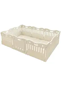 Baby Care Play Mat Funzone Play Pen - Extra Large Baby Play Yard - Play Pen for Baby - Safe with Double Locking (Fog Grey, Full Set)