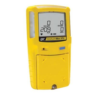 BW Technologies Yellow GasAlertMax XT II Portable Combustible Gas, Carbon Monoxide, Hydrogen Sulphide and Oxygen Monitor with Rechargeable Battery