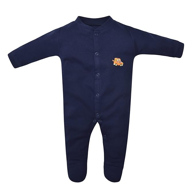 Image of Magic Town Baby Front Open Rompers /Jumpsuit Sleepsuit Full Sleeve, Snap Button for Boys and Girls Pack of 3