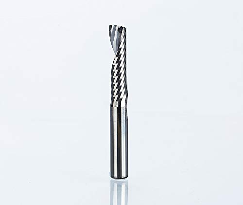 L-Yune, 1pcs 6mm einzelne Flöte Spiralschneider 2A Hohe Qualit Fräser CNC for Acryl PVC MDF Schaftfräser Hartmetall-Fräser (Größe : 6mmX6mmX22mm)