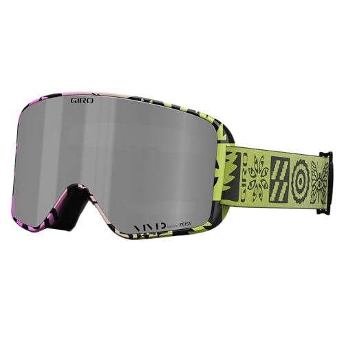 Image of Giro Method Ski Goggles - Snowboard Goggles for Men, Women and Youth - Glow Green Shelter Strap with Vivid Onyx /Vivid Infrared Lenses