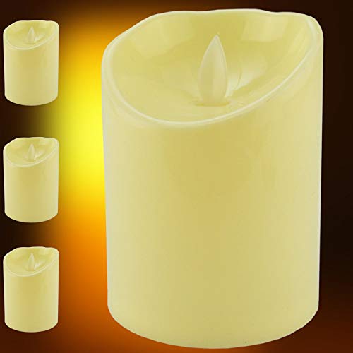 Vela Led Eletrônica Chamejante Amarelo 3 peças CBRN10639