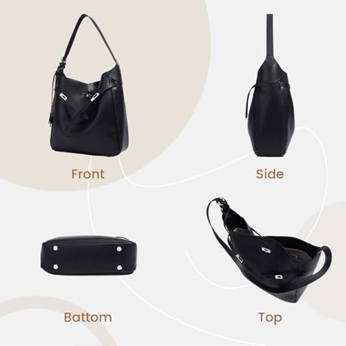 Bolso Hobo de Cuero Genuino para Mujer miniatura 6
