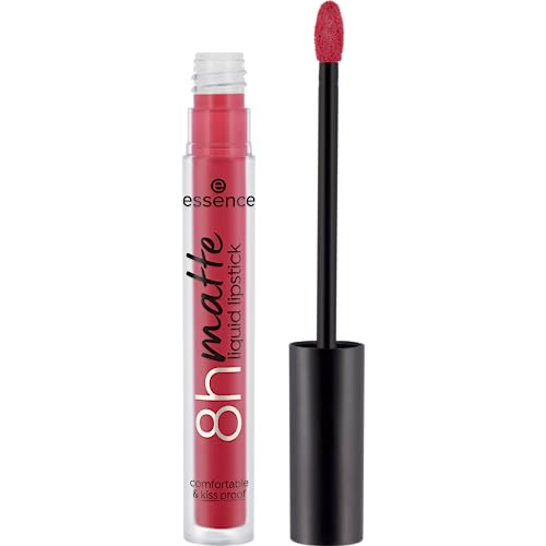 essence 8h Matte Liquid Lipstick, No. 07, Red, Long-Lasting, Matte, Quick-Drying, Matt, Vegan, Waterproof, Oil-Free, Alcohol-Free, Pack of 1 (2.5 ml)