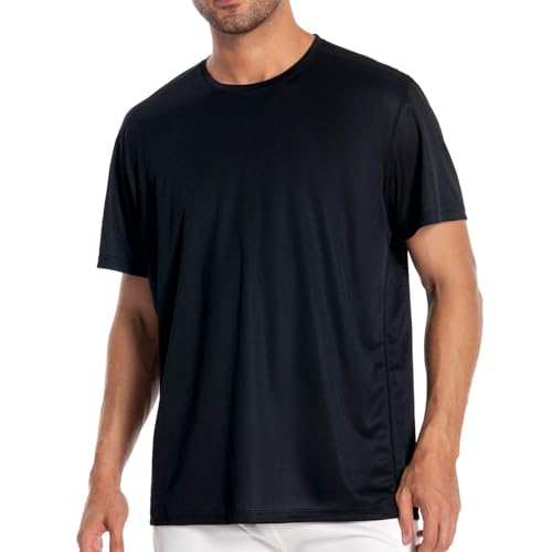 Big and Tall Workout Shirts for Men, Quick Dry Workout T Shirts, Gym Running Athletic Moisture Wicking Shirts