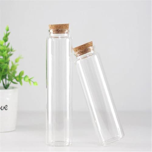 STORKY 24PCS/lot 47mm Diameter Cork Glass Bottles Spice Jars Candy Storage Jars Vials Stopper Transparent Glass Bottle DIY Container (Color : 50ml)