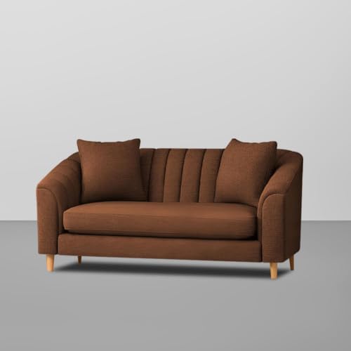 Image of Casaliving Doraldo 2 Seater Sofa Set for Living Room Premium Fabric Sofa for Living Room (Brown, 2 Seater)