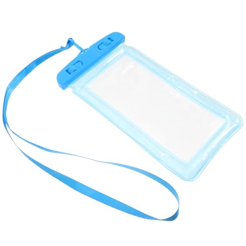 GRIRIW Light Blue Phone Pouch Sealed Touch Screen Case for Swimming Boating Beach Activities for Cash Documents and Credit Cards