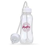 Hands-Free Baby Bottle - Anti-Colic Nursing System 9 oz Baby Bottle with Fast Flow Nipple/Teat 3m+ with Tube Straw Feeding System for Toddler (1 Bottle - Pink)