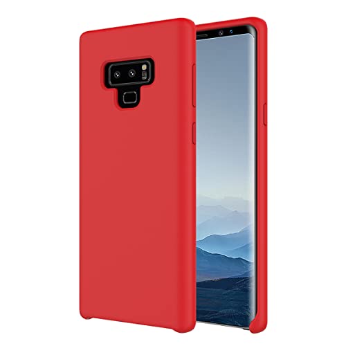 Image of LIRAMARK Liquid Silicone Soft Back Cover Case for Samsung Galaxy Note 9 (Red)