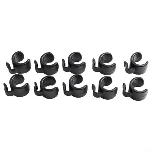 Image of 10 Pack Cable Management Clips Sturdy Cord Organizer for PC Laptop Ethernet Headphone Wires Home Office Black(20mm)