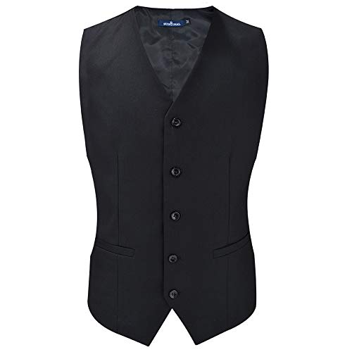 Men's 4pc Classic Jacquard Suit Vests with Tuxedo Necktie Handkerchief Bowtie Set3