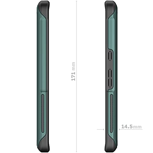 Ghostek Atomic Slim Clear Google Pixel 7 Pro Case With Aluminum Metal Bumper Premium Rugged Heavy Duty Shockproof Protection Tough Protective Phone Covers Designed For 2022 Pixel 7 Pro (6.7In) (Green) #TOP6