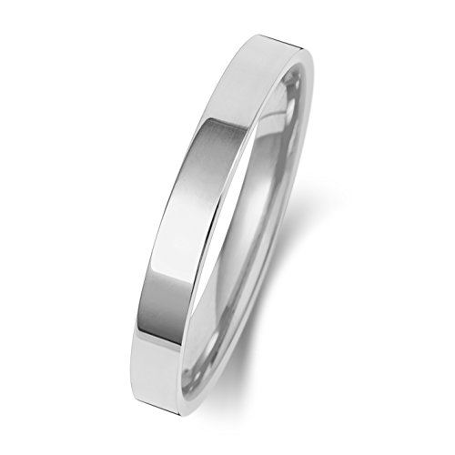 Bague de mariage alliance homme femme or blanc 375/1000 anneau confort 2,5mm WJS151539KW