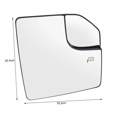 Cristal de espejo retrovisor calefactable izquierdo para Ford F150 evita puntos ciegos y vaho 4