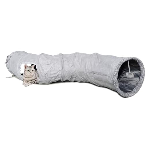 LeerKing Kattentunnel Speelgoed Ritsende Tunnel Opvouwbare buis Dun Ademend Speeltunnel Interactief speelgoed met bal Training Speelgoed Tunnel voor kat Kitten Konijn 2-weg / 3-weg