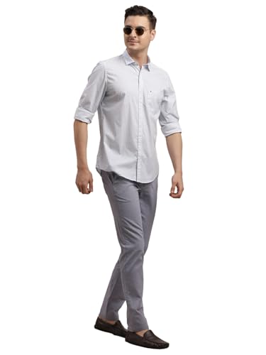 Pantalon décontracté de qualité supérieure Turtle en coton stretch gris fin - 5