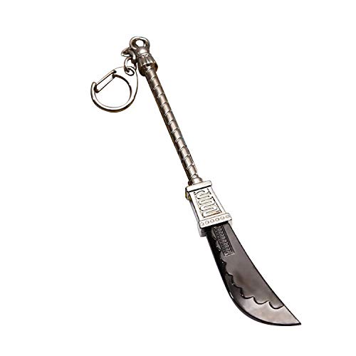 ZOA Anime One Piece White Beard Edward Newgate Weapon Naginata Model Keychain (BLACK)