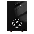 4500W Tankless Water Heater Electric,110V Electric Water Heater With Digital Display,Frequency Conversion Instant Hot Water Heater,On Demand Hot Water Heater Electric (Black)