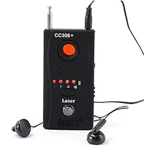 smars Bug Detector RF Anti -Spy Wireless Ditector CC308+, Hidden Camera Pinhole Laser Lens GSM Divice Finder Full-Range All-Round Detector for Eavesdropping, Candid Video, GPS Tracker