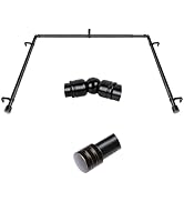 Bay Window Curtain Rods, HOTOZON 7/8 Inch Heavy Duty Curtain Rods for Bay Windows 48-84 Inch(Cent...