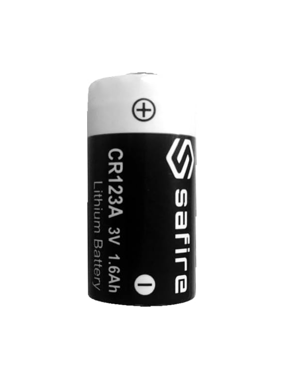 Safire - Batería CR123A / CR17345 / 5018LC - Retráctil con Conector Molex 5284 - Tensión 6 V/Litio - Capacidad Nominal 1600 mAh - Compatible con los detectores Visonic Next CAM PG2 y K9 PG2