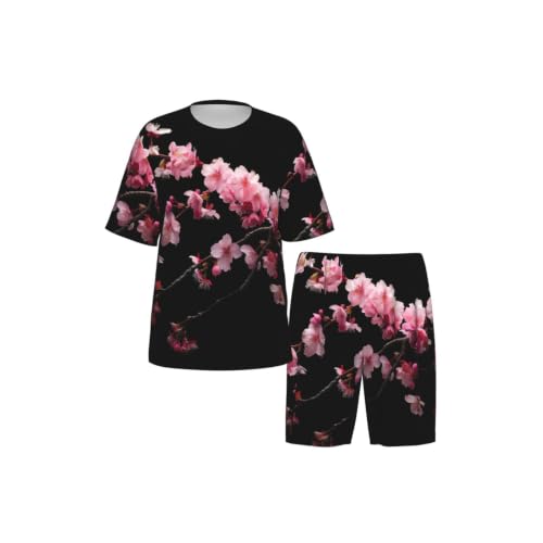 Pyjama court homme extensible vêtement de nuit imprimé japonais