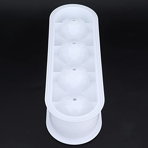 Molde Cubitos de Hielo Bola Whisky ABS Blanco 2 Piezas miniatura 6