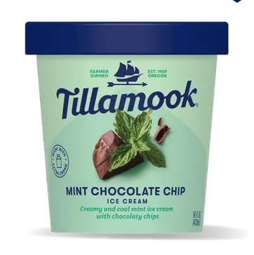 Tillamook Ice Cream Pint (Pack of 8) (Mint Chocolate Chip)